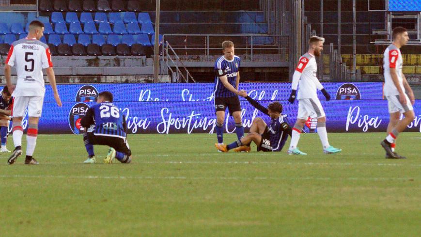 La delusione dei nerazzurri dopo il pari contro la Cremonese