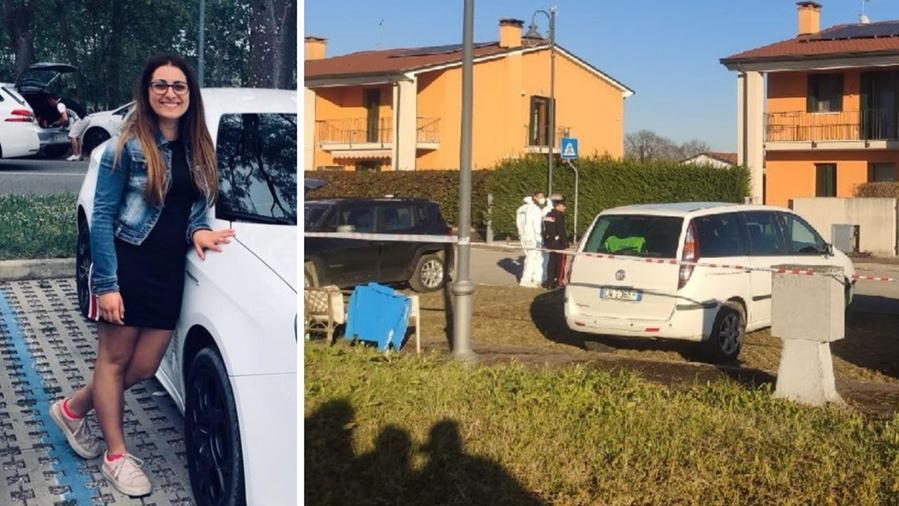 A sinistra la vittima e a destra il luogo del ritrovamento del corpo