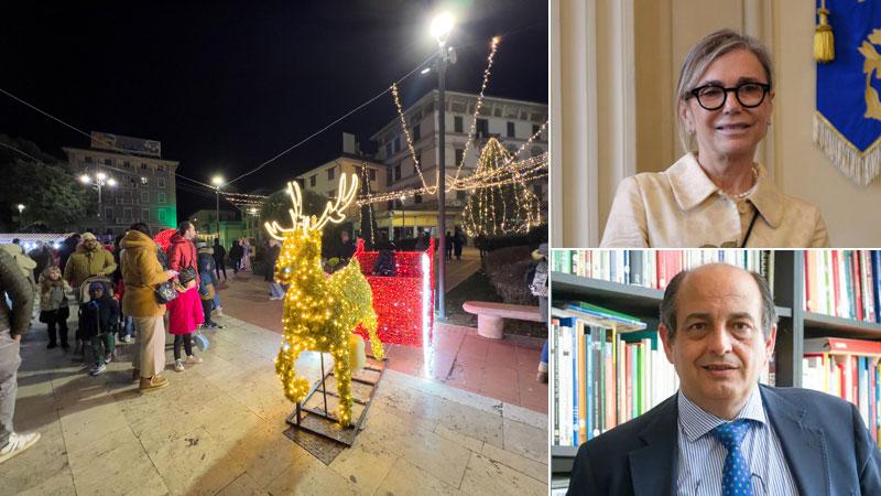 Nelle foto di Nucci piazza del Popolo in questi giorni di festività, l’assessora al turismo Alessandra Bartolozzi e il guru spagnolo del turismo Josep Ejarque