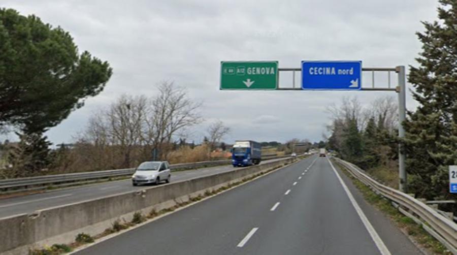 A12, scatta la chiusura del tratto tra Cecina Nord e Rosignano (verso Livorno)