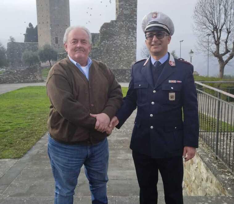 Nicola Bruni con il sindaco Piero Lunardi