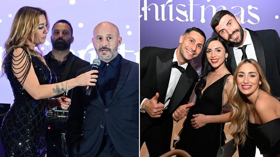 
	Elena Mannucci e Vincenzo Italiano (Foto Acf Fiorentina). Rolando Mandragora (il primo a sinistra) e Pietro Terracciano con le rispettive compagne alla festa di auguri al Viola Park di Bagno a Ripoli (Foto Acf Fiorentina)

