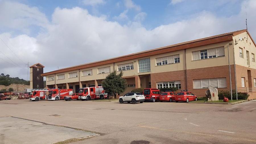 La caserma dei vigili del fuoco di Olbia 