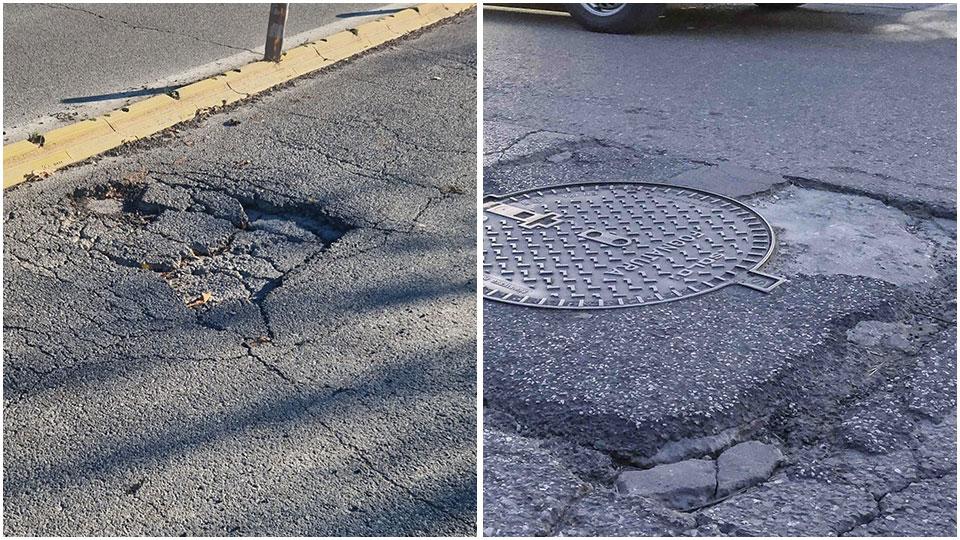 il manto stradale della corsia preferenziale che corre tra via Sestese e via Reginaldo Giuliani