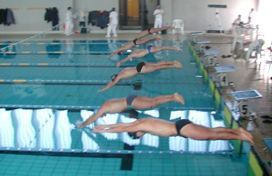 
	Una gara di nuoto alla piscina comunale di Oristano

