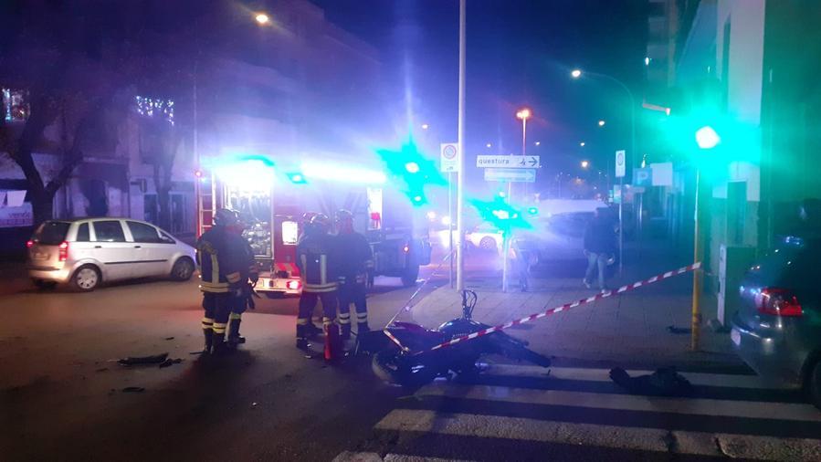 Sassari, violento scontro auto moto: in ospedale i due conducenti