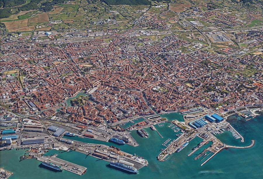 
	Una veduta di Livorno dall'alto&nbsp;

