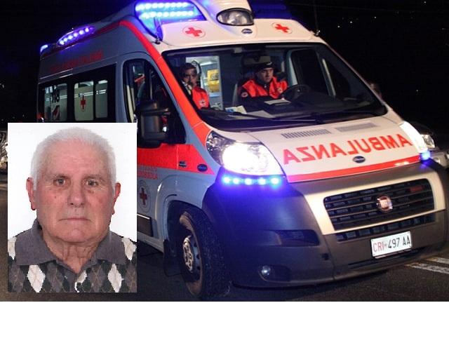 È morto il bidello 80enne Antonio Erdas che era rimasto coinvolto in un incidente la vigilia di Natale