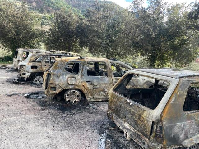 Calci, sei auto distrutte nel rogo. Il sindaco: «Ora diteci se l’incendio è doloso»<br>
