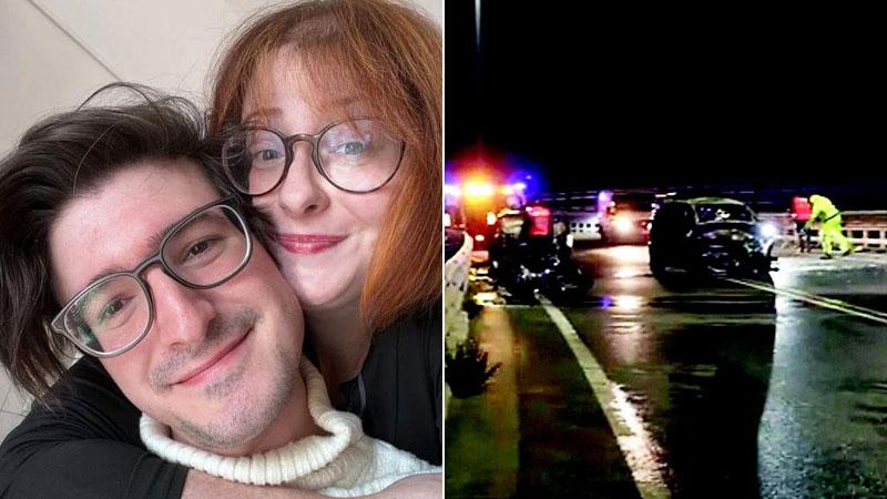 Edoardo Lombardi ed Ester Roccampo, un’immagine dei soccorsi e delle auto distrutte