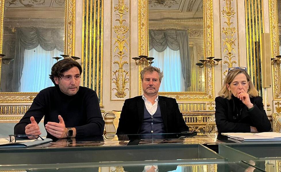 Da sinistra l’assessore ai Lavori pubblici Nicola Buchignani, il sindaco Mario Pardini e la dirigente dell’Edilizia pubblica Antonella Giannini