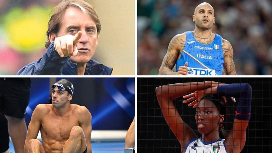 
	Roberto Mancini,&nbsp;Marcell Jacobs,&nbsp;Gregorio Paltrinieri e&nbsp;Paola Egonu

