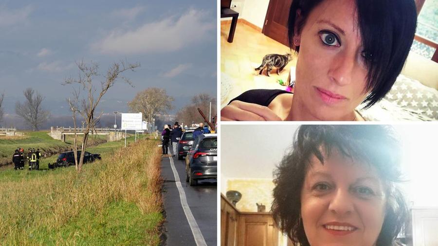 
	Il luogo dell'incidente, in alto Jenny Donati, sotto la zia Monica Donati

