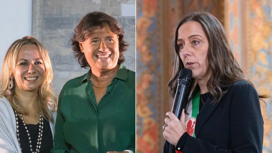 Nella foto a sinistra l’ex assessora Cecilia Del Re insieme alla vicepresidente della Regione Toscana Stefania Saccardi; a destra l’assessora al welfare Sara Funaro