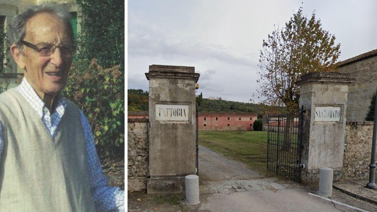 Luigi Beretta e l'ingresso alla Fattoria Santomato