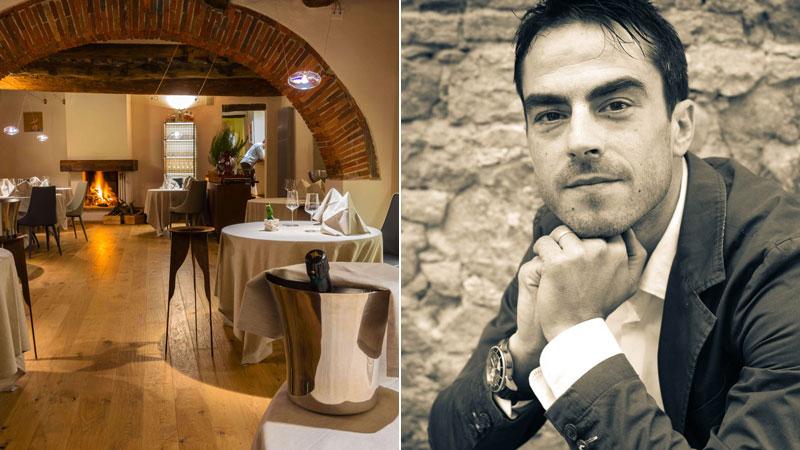 L’interno del “Pesce Briaco” e il ristoratore Andrea Maggi