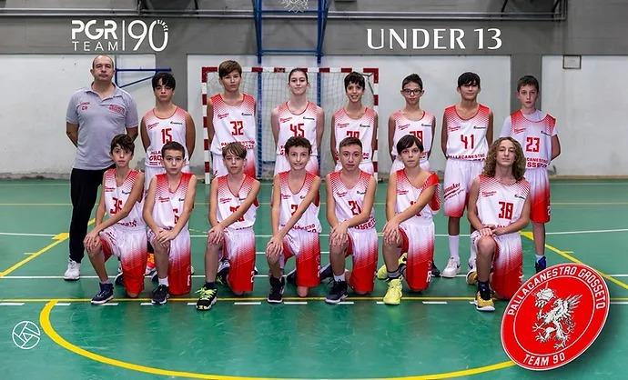 
	La squadra under 13 della Pallacanestro Grosseto Team 90

