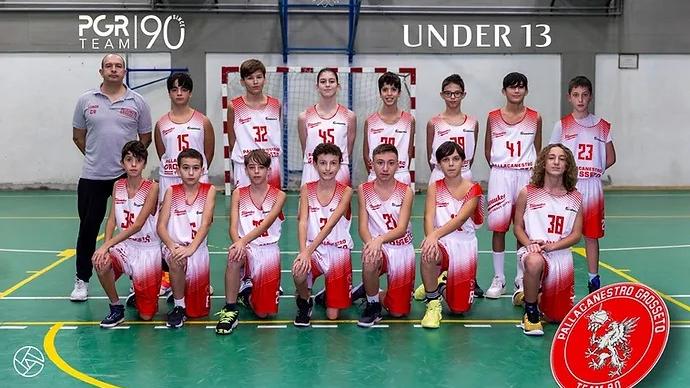 La squadra under 13 della Pallacanestro Grosseto Team 90