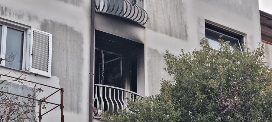 
	L'appartamento in via Einaudi dove &egrave; divampato l'incendio

