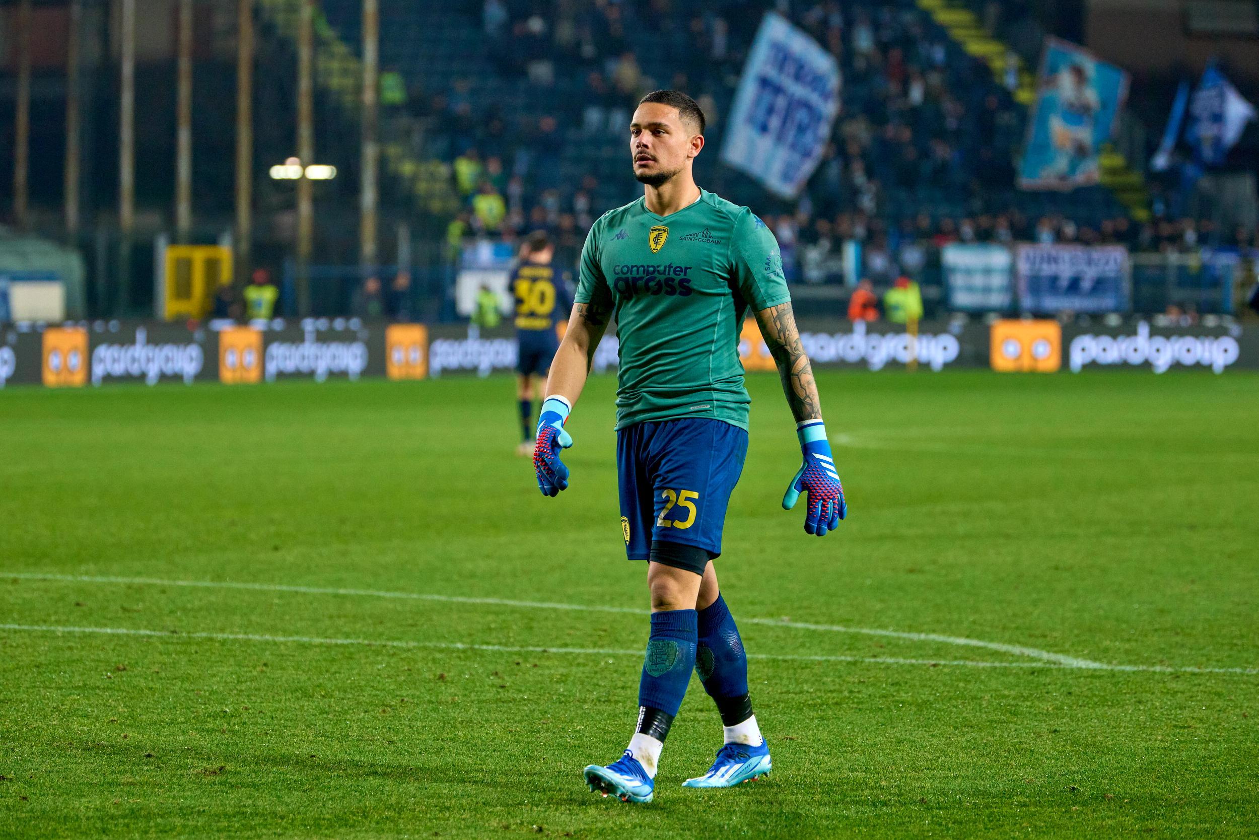 Elia Caprile. Il portiere azzurro è stato tra i migliori contro il Cagliari