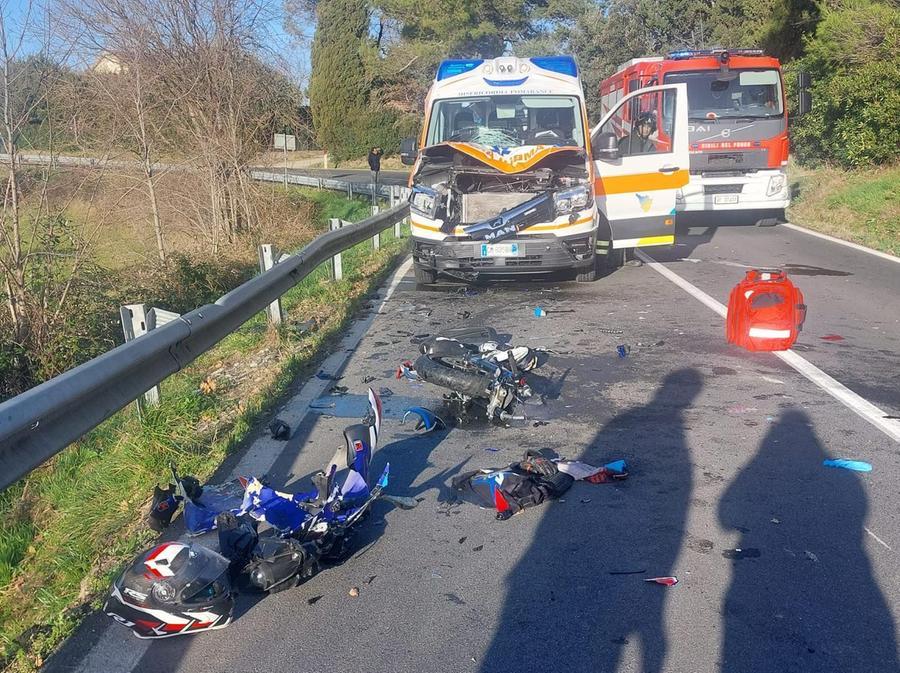 
	Il terribile incidente (foto Misericordie pisane)

