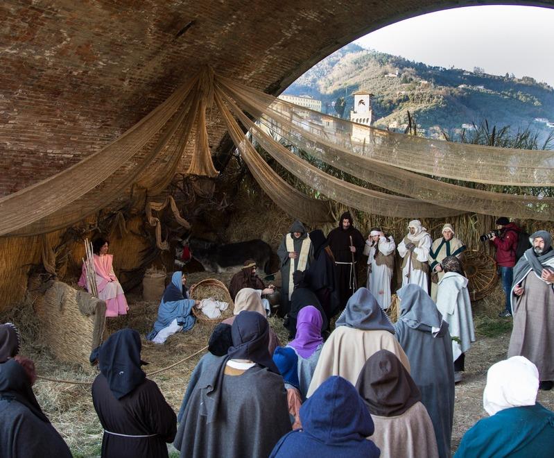 Una passata edizione del presepe vivente di Pescia