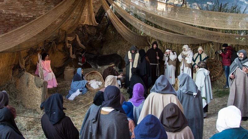 Una passata edizione del presepe vivente di Pescia