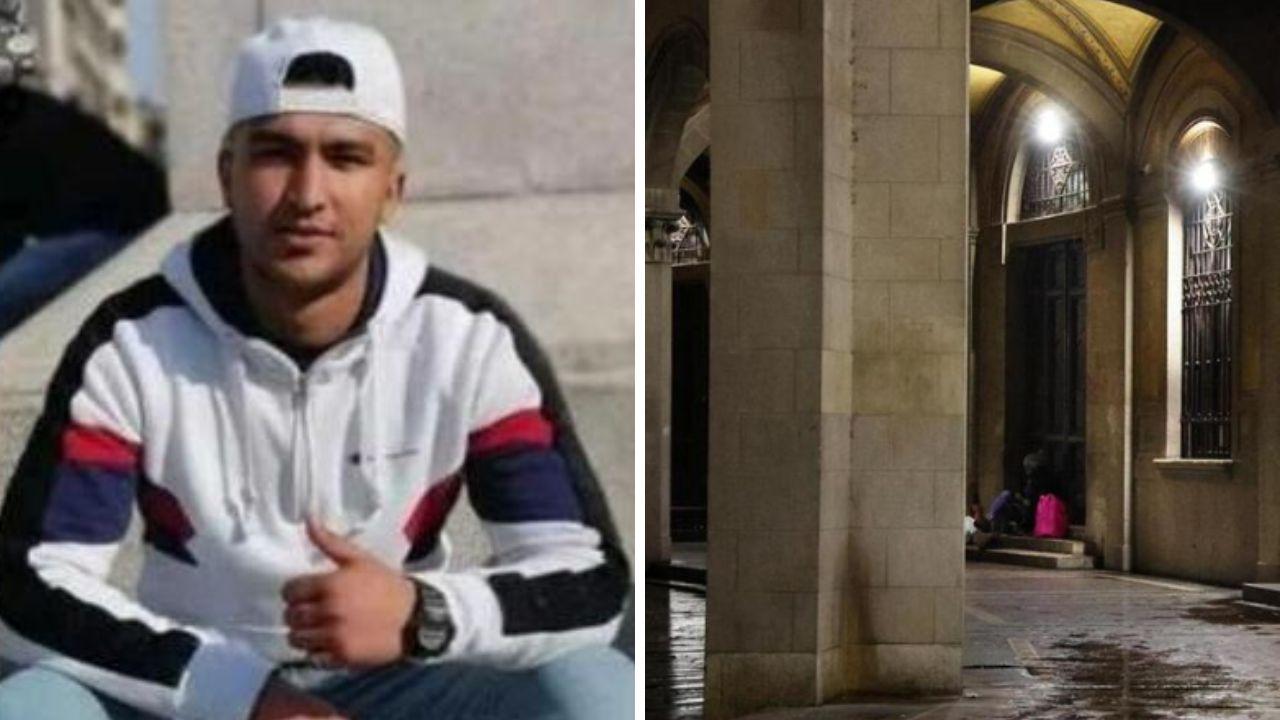 A sinistra il giovane morto, a destra il luogo della tragedia