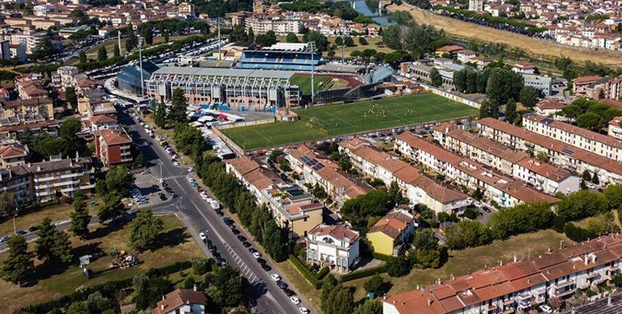 Una veduta aerea di Empoli