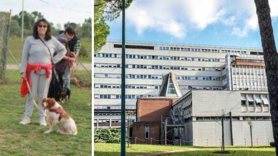 
	A sinistra la 58enne morta, a destra l'ospedale di Grosseto


