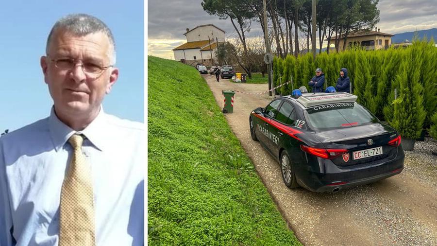 
	A sinistra Alessio Cini, a destra i carabinieri nel luogo del ritrovamento del corpo

