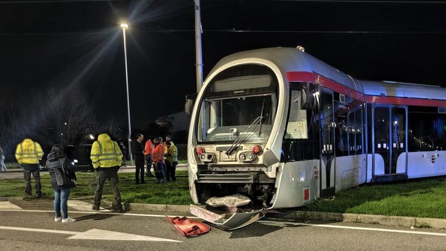 La tramvia coinvolta nell'incidente a Scandicci