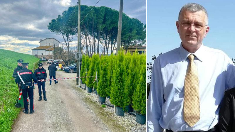 I carabinieri in via Ponte dei Baldi davanti alla casa del delitto (foto Nucci)