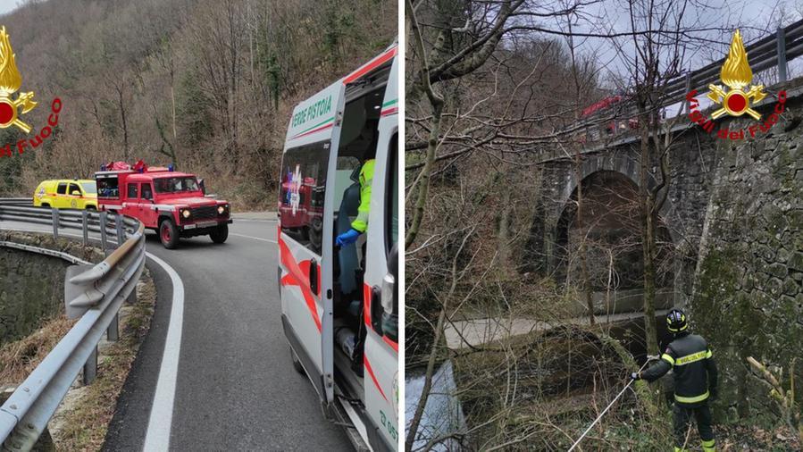 L'intervento dei vigili del fuoco nel luogo dell'incidente