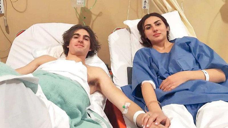 
	Paolo Mugnaini e la moglie Valeria Ybarra al pronto soccorso dell&rsquo;ospedale di Pistoia

