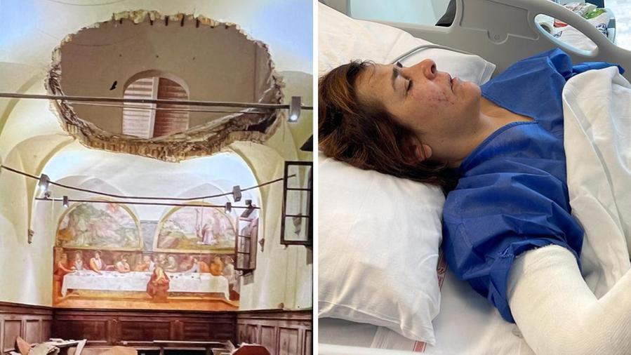 Il solaio crollato nell'ex convento di Giaccherino e Maria Caterina Ubaldino ricoverata all’ospedale di Pistoia