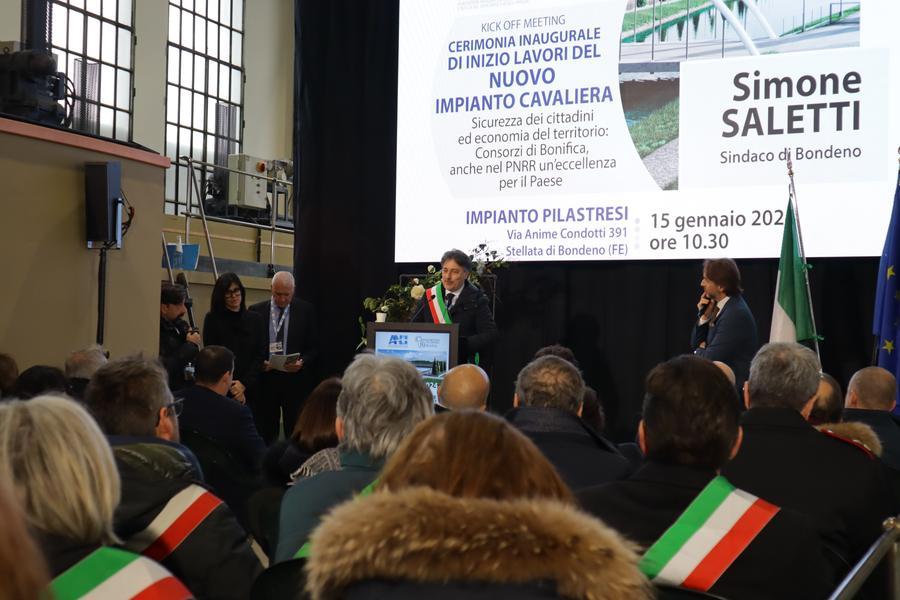Bondeno, inaugurati i lavori dell’impianto idrovoro Cavaliera