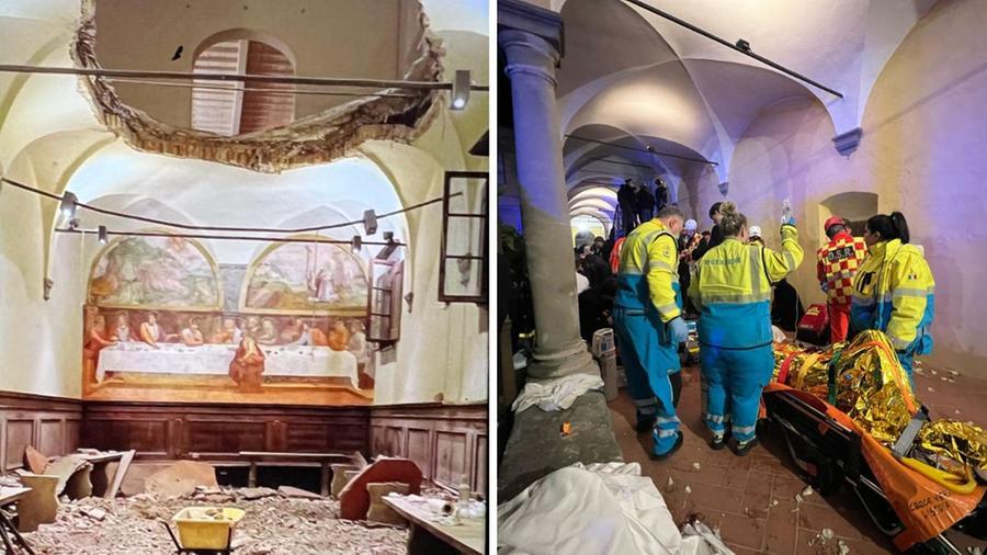 
	Il crollo e un momento dei soccorsi nella serata di sabato 13 gennaio (Foto di Paolo Nucci)

