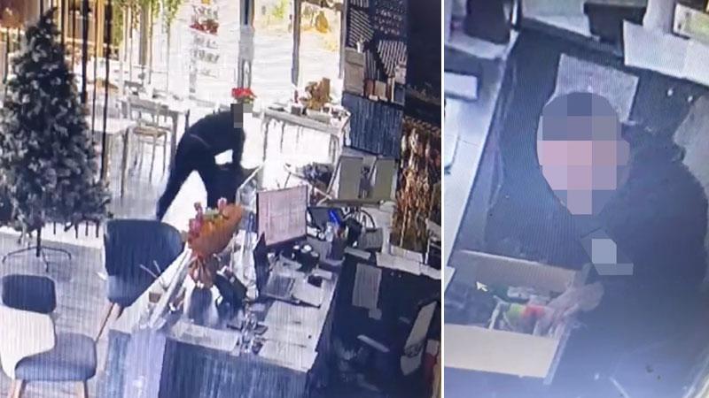 Nelle foto il ladro in azione all’Antico Podere San Francesco ripreso dalle telecamere di videosorveglianza della struttura