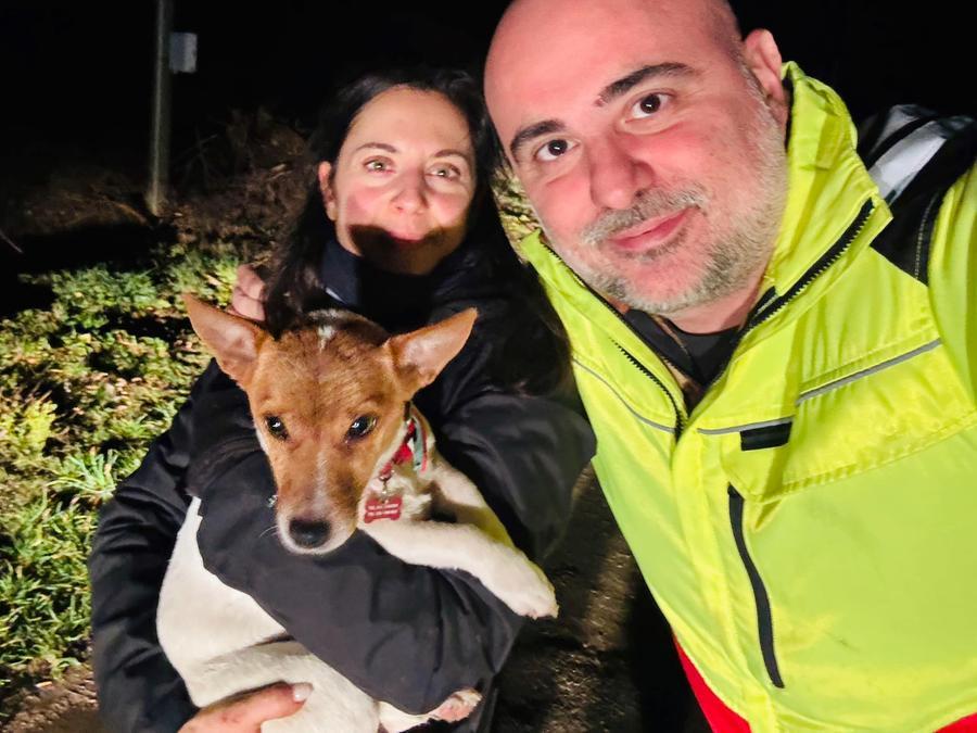 San Polo, la cagnolina sparita da giorni trovata grazie ai droni termici