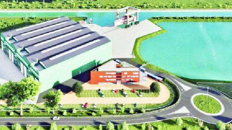 
	Il rendering del nuovo cantiere sul cantale dei Navicelli a Pisa

