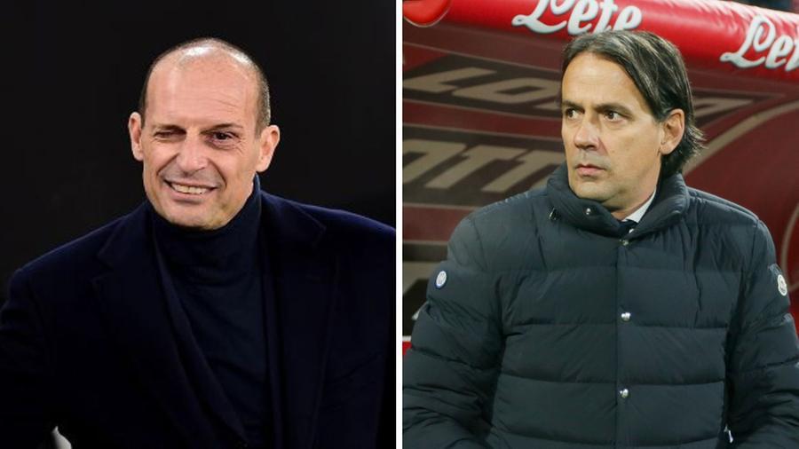 
	A sinistra Massimiliano Allegri, a destra Simone Inzaghi

