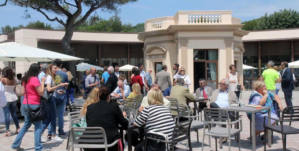 La riapertura dello chalet alla Rotonda di Ardenza nel giugno del 2018