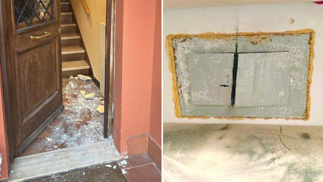 Nelle foto il passaggio della banda dei ladri nella casa di Valentina Bonvicini nella zona del Poggetto tra Pieve a Nievole e Montecatini