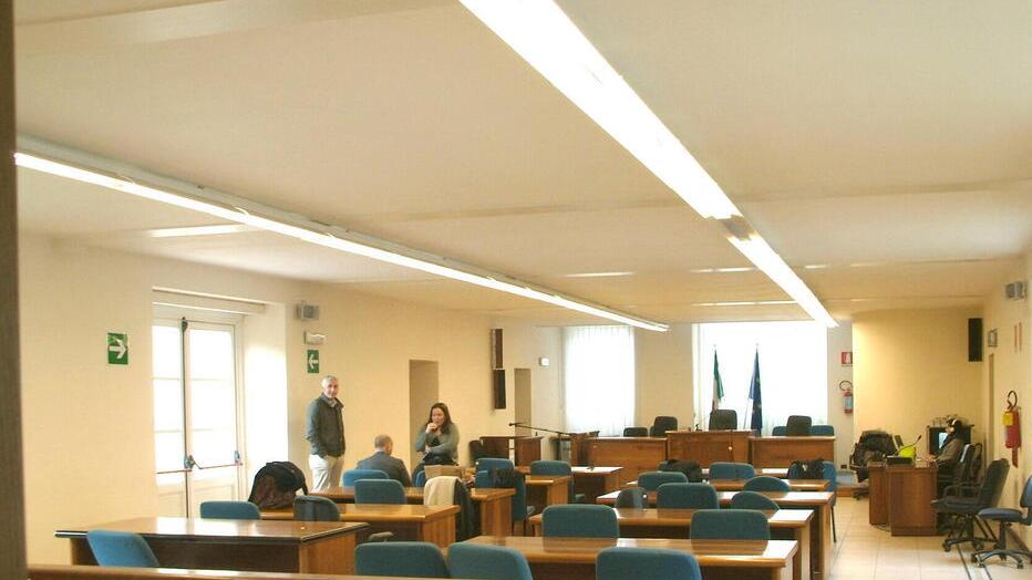 L’aula dibattimentale del Galli Tassi