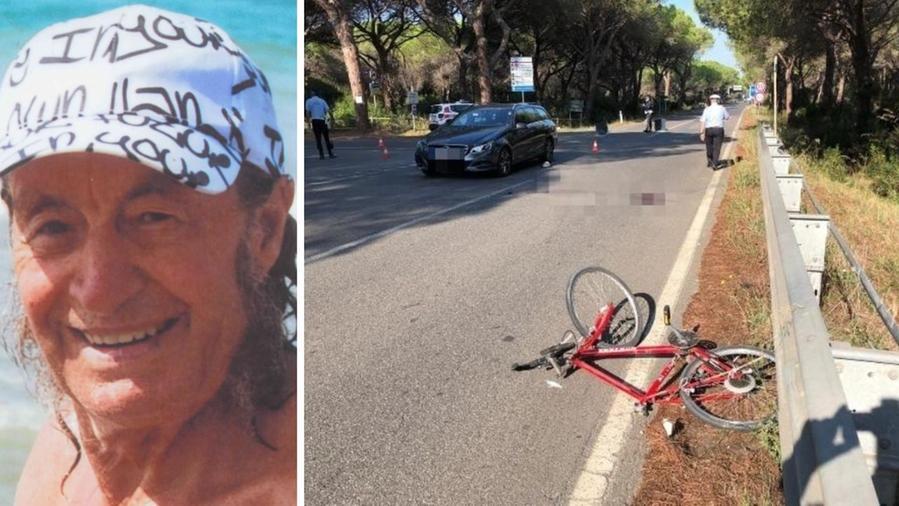 A sinistra Alidiero, a destra lo scenario sul luogo dell'incidente 