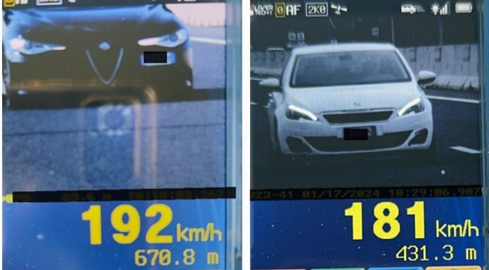 Sulla Sassari-Olbia a 192 chilometri orari, patente ritirata