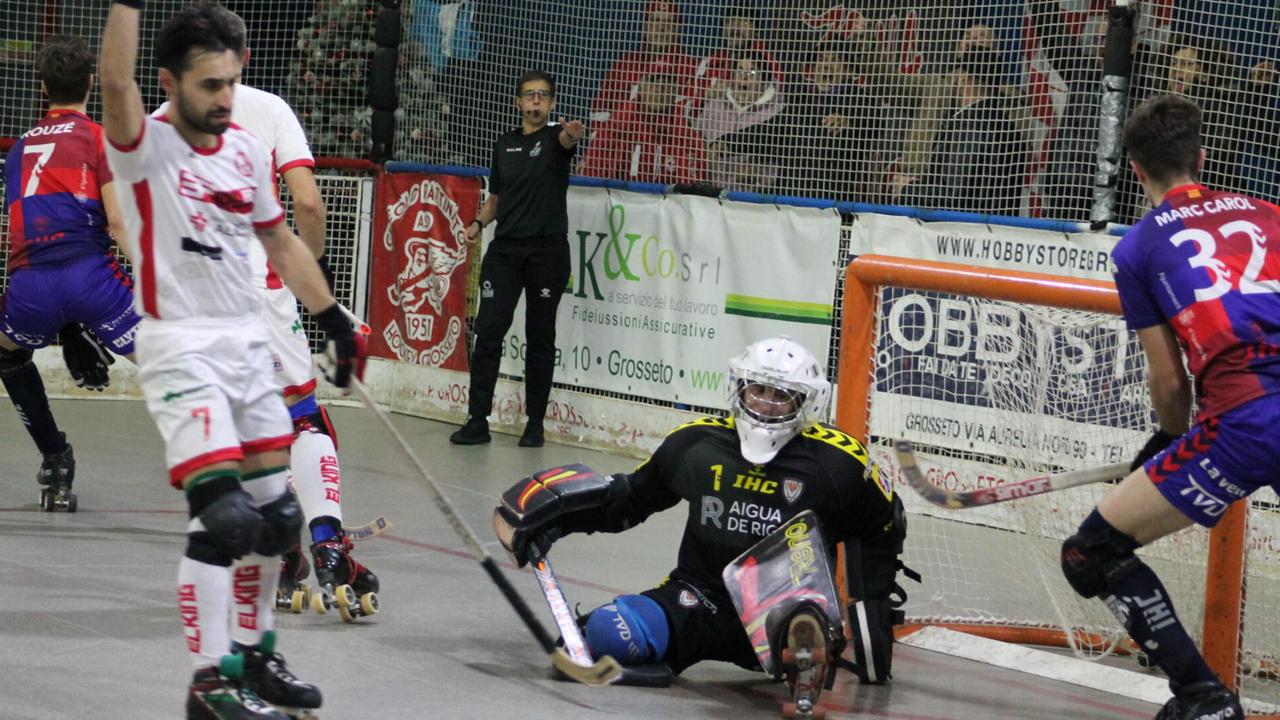 Gaston De Oro esulta dopo una marcatura del match di andata vincere stasera significa qualificarsi ai quarti di finale della Wse