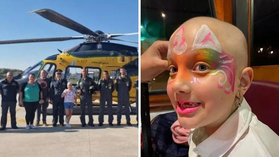 Due foto della piccola Matilde morta a soli 8 anni