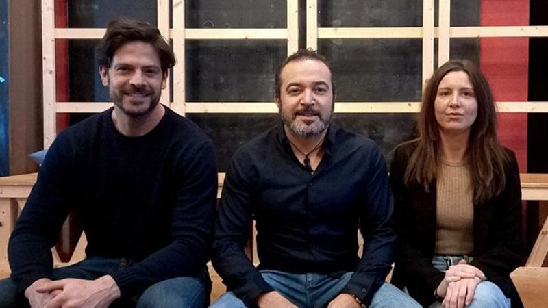 Da sinistra Francesco Ghini con il segretario della federazione livornese di SI Marco Guercio e la segretaria di SI Livorno Denise Bertozzi